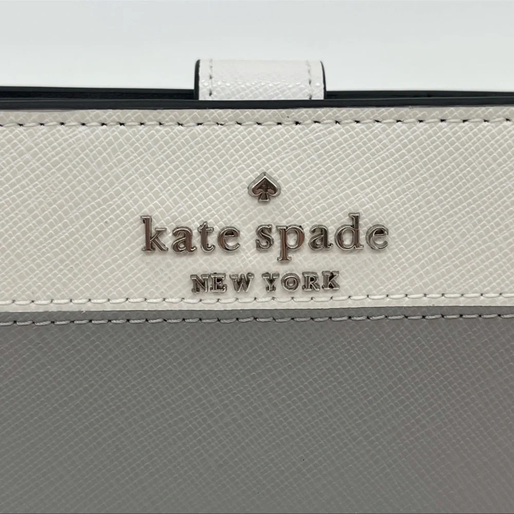 Kate Spade Colorblock Medium Compact Bifold Wallet - Picture 4 of 9